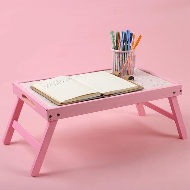 Houten Opvouwbare Laptop Tafel Ontbijt Dienblad Verstelbare Met Opvouwbare Benen Voor Sofa Bed Computer Desk Stand Tray