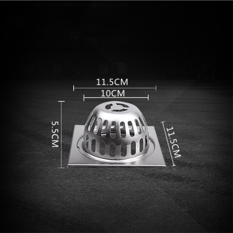 1 st Rvs Balkon Afvoerputje Vierkante Ronde Draad Tekening Rechte 90-110 Pijp Afvoerputje: A