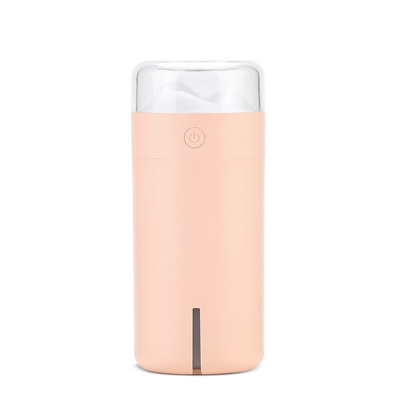 Ambientador para el coche, Humidificador Dashan, USB, Mini difusor ultrasónico de aceites esenciales, vaporizador purificador de aire para la oficina con luz LED nocturna: Pink