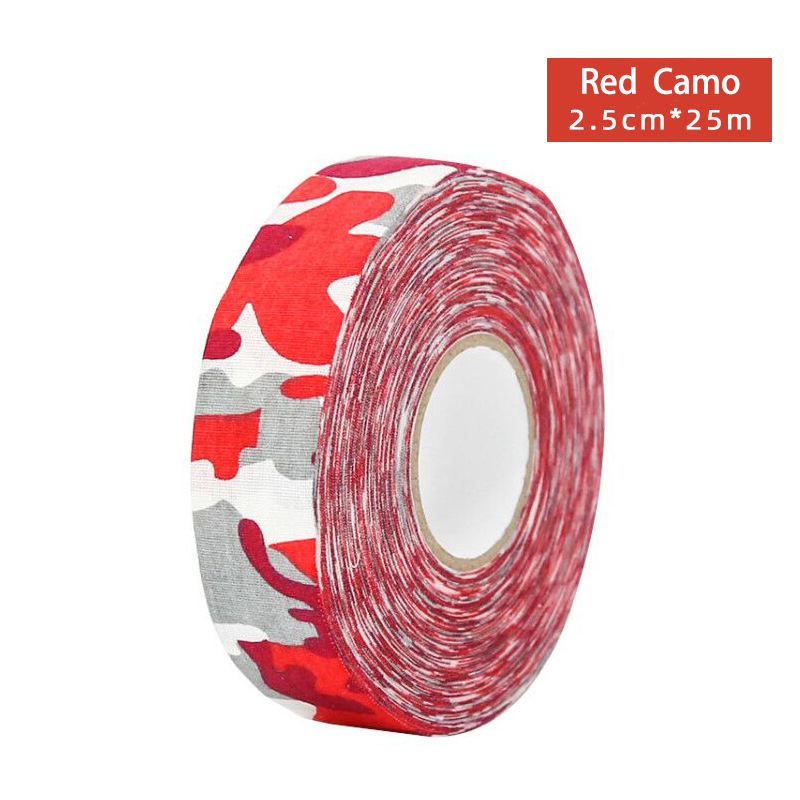 Nastro da Hockey in tessuto facile da allungare e strappare il nastro da Baseball per Hockey sportivo atletico: Red Camo