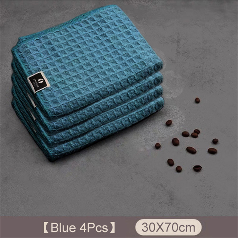 Toalla de limpieza de Barista para cafetería, paño de limpieza de microfibra súper absorbente, toallas para cocina, limpiador de máquina de café para el hogar, 1/4 unidades: Beige