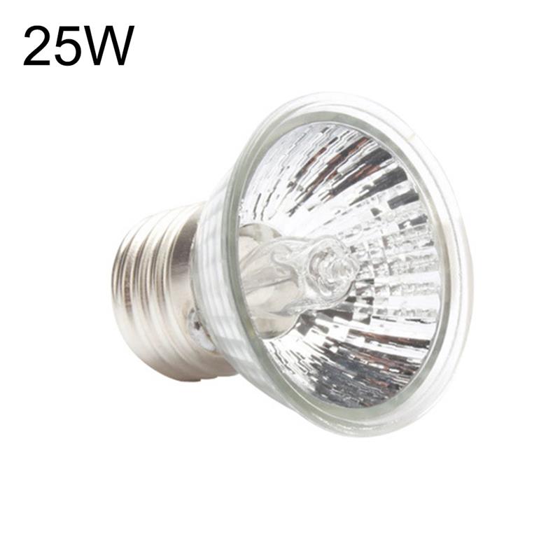 25/50w Reptile Heat Lamp Turtle Tortoise Pet Basking UV Full Spectrum Bulbs Crawler Heating Lamp Amphibians Temperature Control: 25W