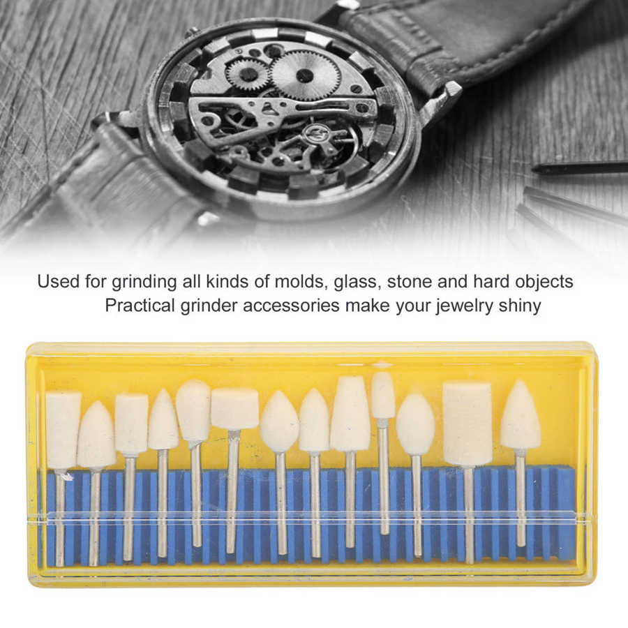 13Pcs Shank Wool Felt Polishing Buffing Wheels Bits Grinding Heads for Hand Held Polishing Drill Machine Rotary Tool Accessories