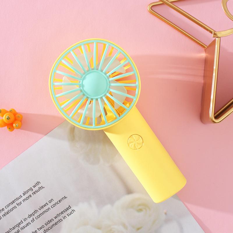 Summer Portable Mini Fan 400mAh USB Rechargeable 360° Rotating Handheld Air Conditioner Cooler Office Outside Travel Artifact: 03