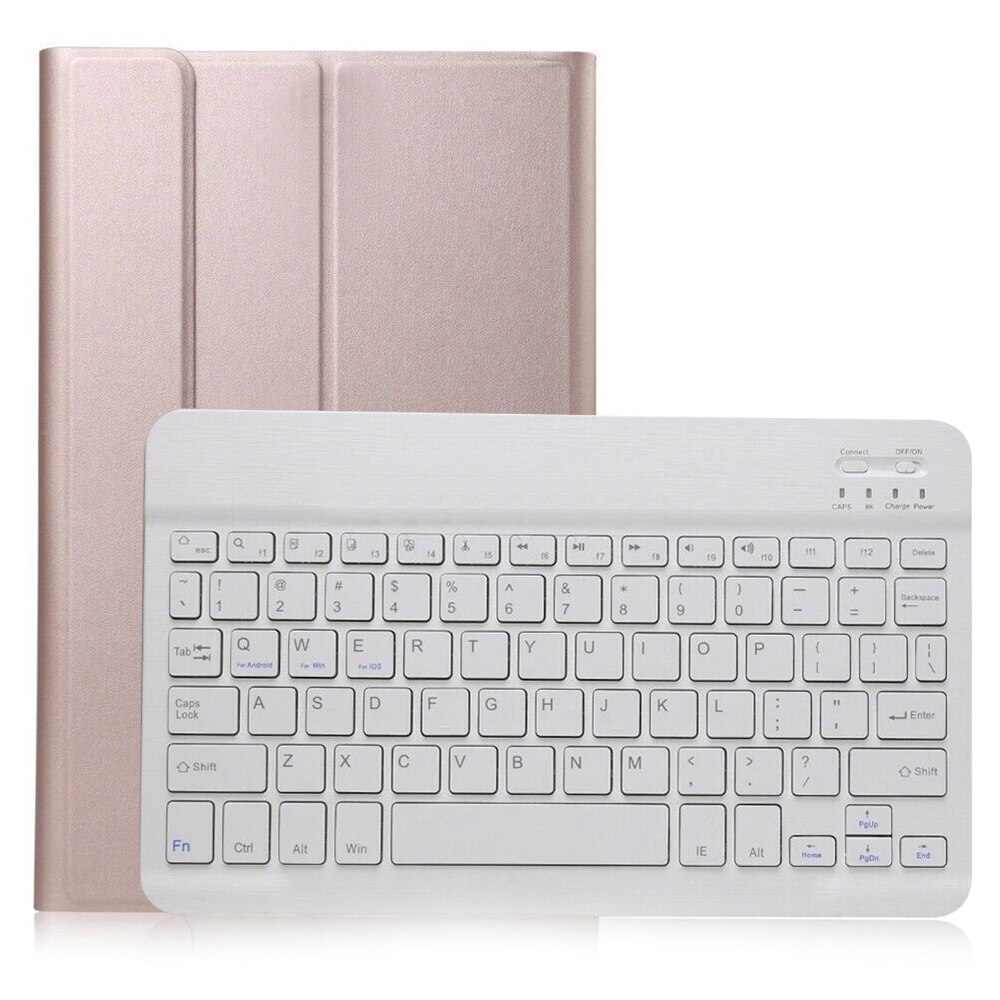 Voor Samsung Galaxy Tab Een 10.1 Inch T510 T515 Bluetooth Afneembare Wireless Keyboard Case Cover Voor Samsung Tab Een 10.1: Rose Gold