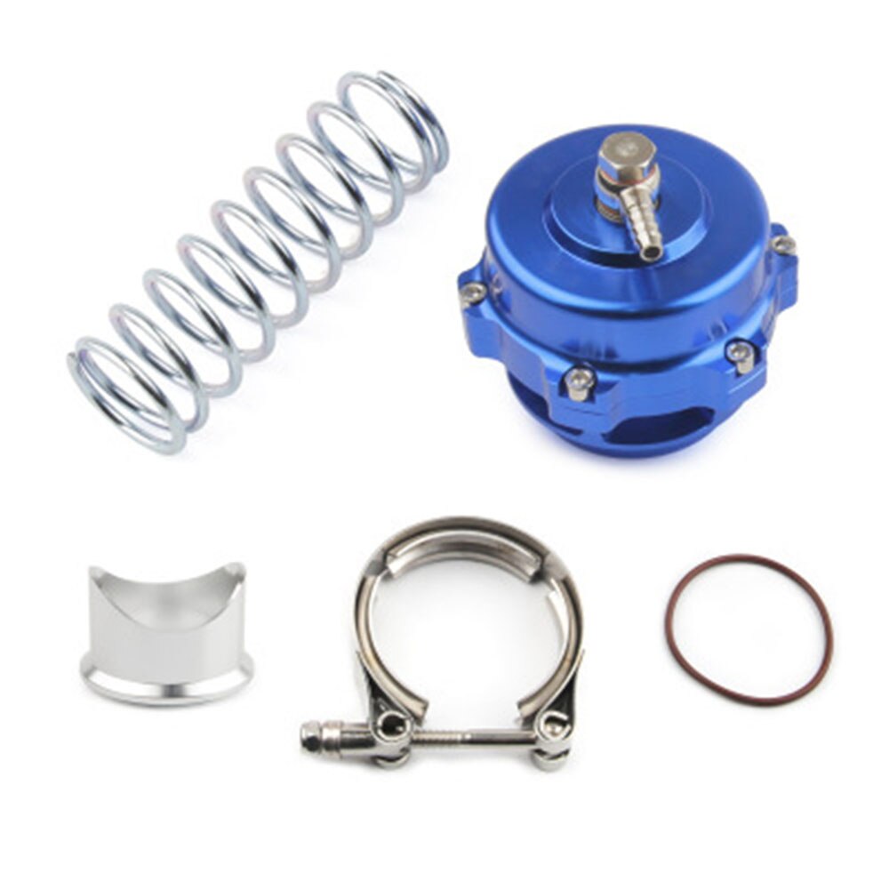 Hoge Tial Stijl 50 Mm Blow Off Valve Cnc Bov Met V-Band Flens Kit Auto Gemodificeerde turbine Overdrukventiel: Blue