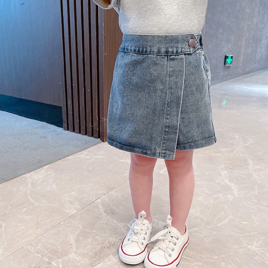 Jeans per ragazze tinta unita ragazza bambino Jeans corti Jeans estivi ragazze stile Casual vestiti per bambina
