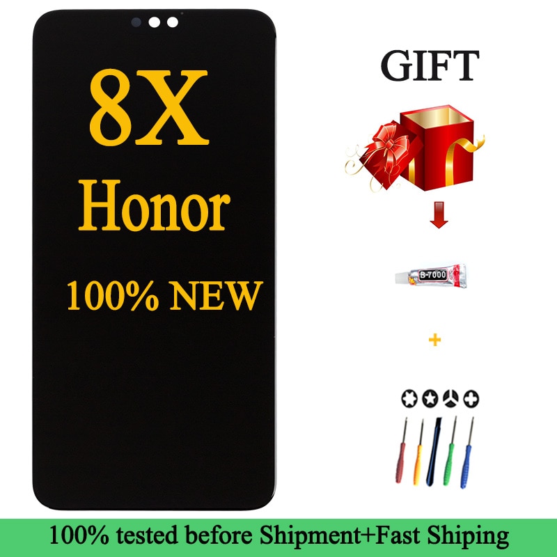 100% novo 6.5 for for para huawei honor 8x display lcd tela de toque digitador assembléia display lcd tela toque para honra 8x