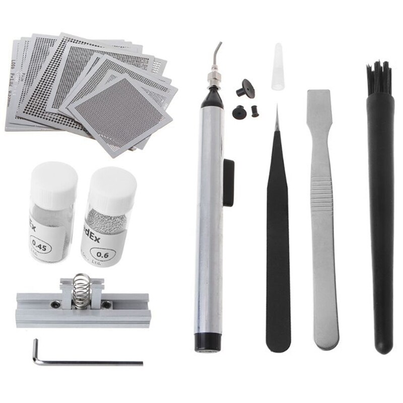 BGA Reballing Directly Heat Stencils Solder Paste Tin Balls Station Steel Mesh BGA Reball Kit for SMT Rework Repair