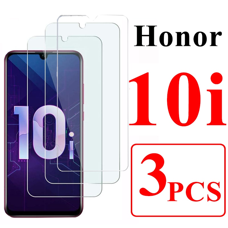 Huawei 社の名誉 3 個保護ガラス 10i 強化鎧 onor 10 私はスクリーン prtector huavei huaway honor10i xonor i10 hauwei