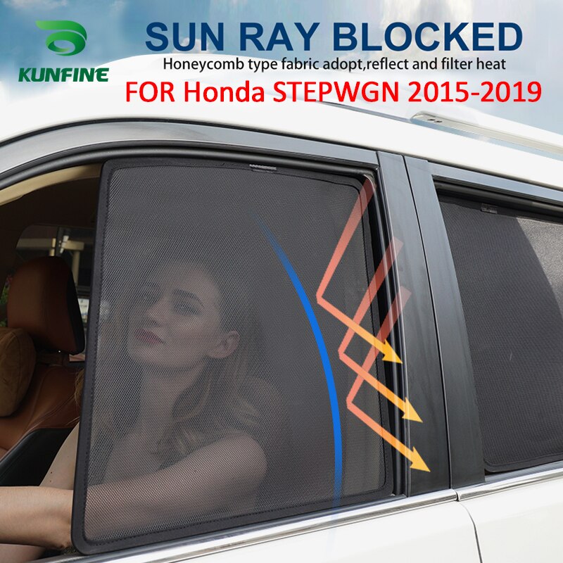 4 Stks/set Of 2 Stks/set Magnetische Auto Side Window Zonneschermen Mesh Schaduw Blind Voor Honda Stepwgn