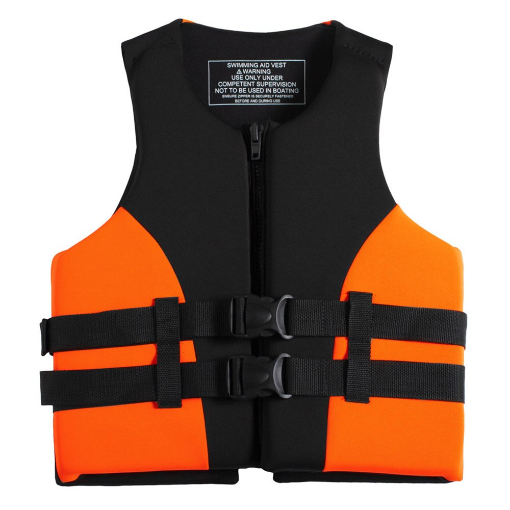 Polyester flytväst för vuxen simning båtliv skidor flytväst väst s-xxl storlek vattensporter man kvinnor fiskejacka: Orange / Xl