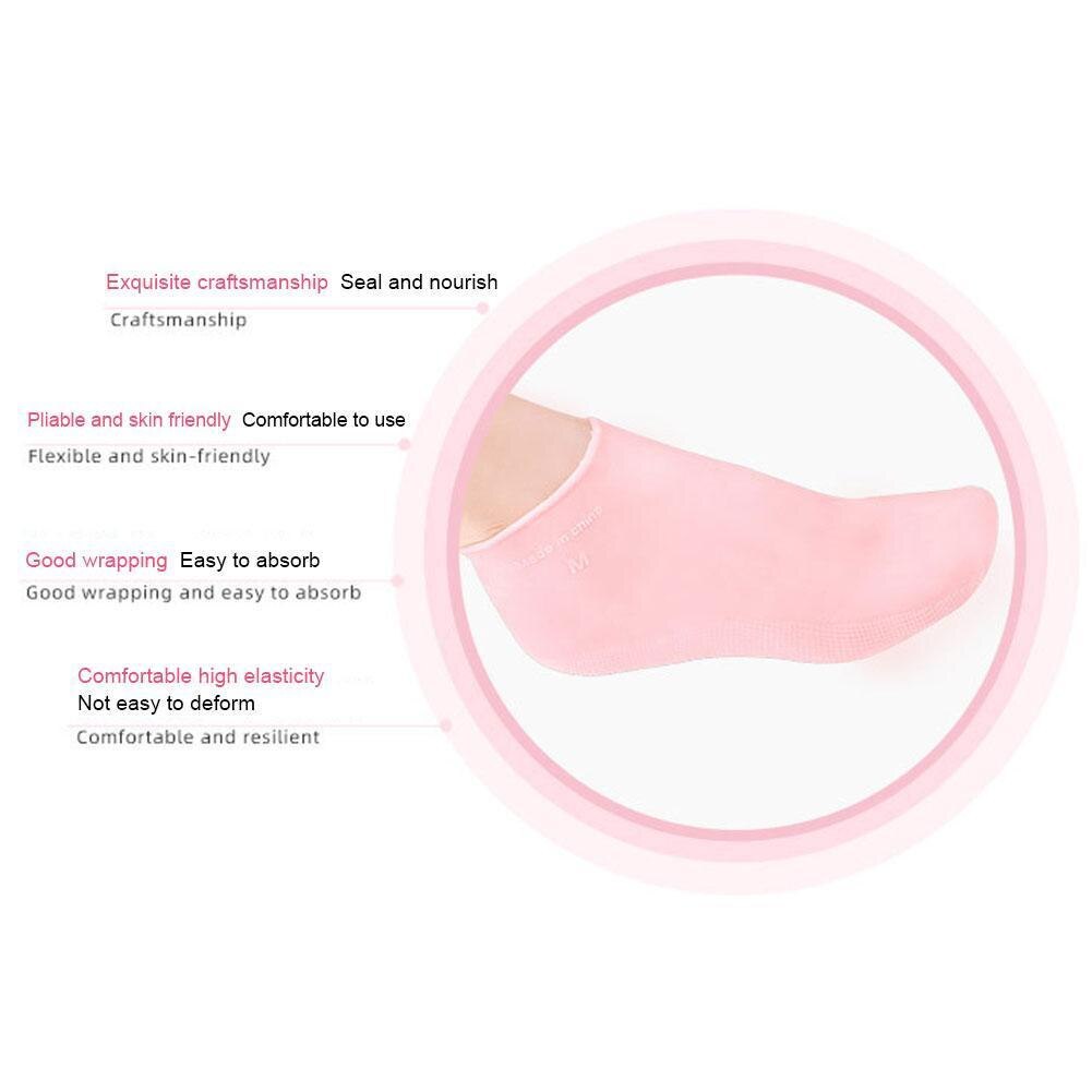 1 paire pieds soins chaussettes hydratant Silicone Gel talon maison peau pied utilisation chaussettes fissuration Anti soins fournitures pied Spa protéger Y2X6