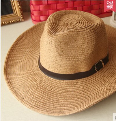Sombrero Vaquero De Paja - Unisex, Ala Ancha, Protección UV, Ajustable, Para Playa, Verano, Festivales
