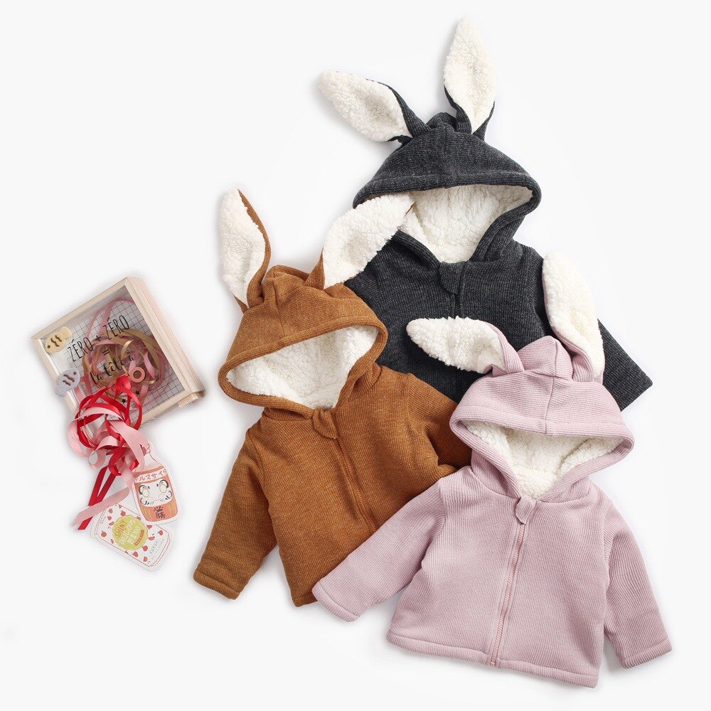 Babyjacka pojk- och flickfleece vinter vår höst kappa baby ytterkläder 8 bb 013