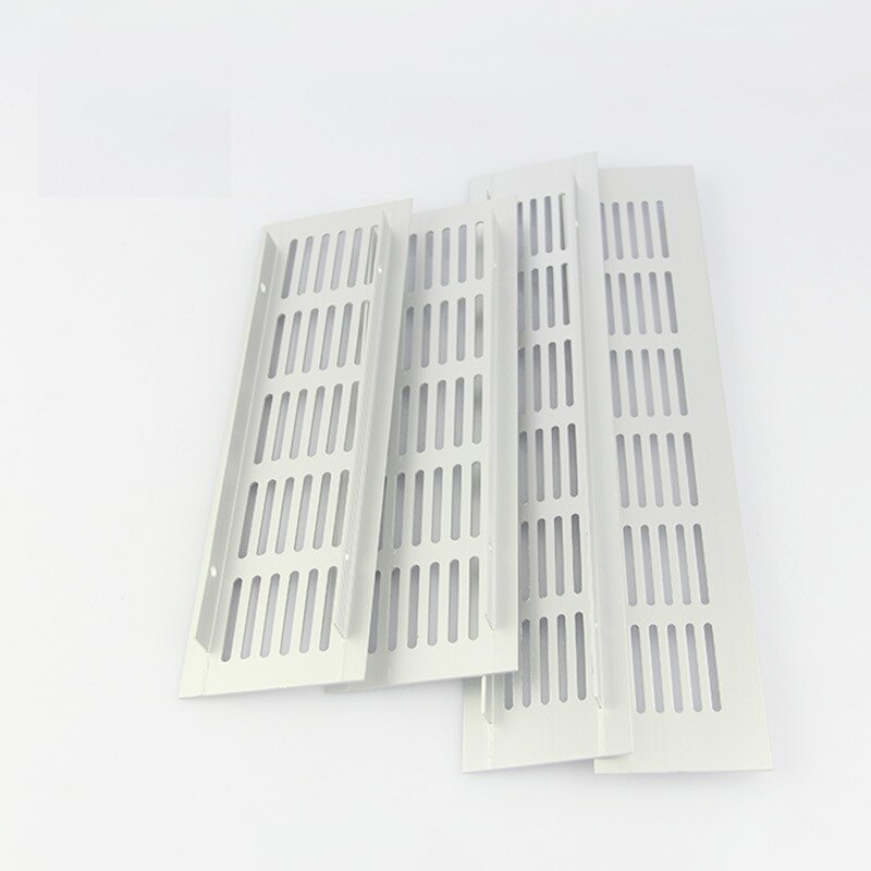 4PCS Premintehdw 100mm Width Aluminum Air Vent Ventilator Grille Closet Shoe Cabinet Air Conditioner Grille