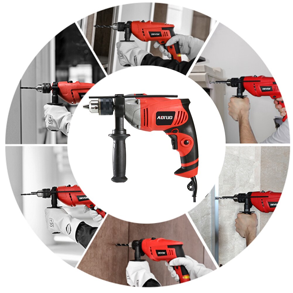 Engraver Electric 910W 220V Multi-Functional Impact Drill Electric Rotary Hammer Drill ToolScrewdriver Battery Cordless Drill