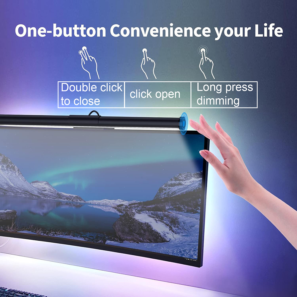 Wiscolor LED-computermonitor lichtbalk met afstandsbediening oogzorg tafellamp dimbaar scherm lichtbalk geen schittering thuiskantoor gaming