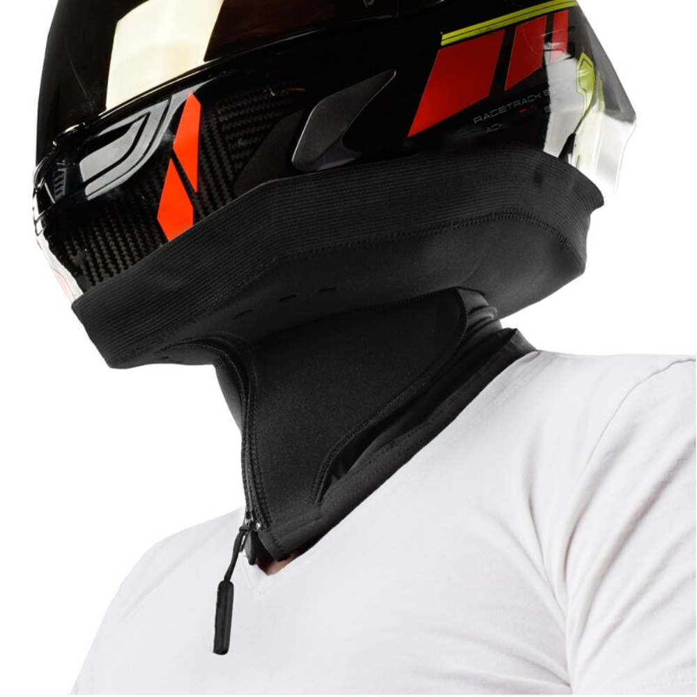 1PC Universal Helmet Wind Protection Motorcycle Cycle Helmet Wind & Noise Blocker Black Warm Helmet Wind Blocker With zipper