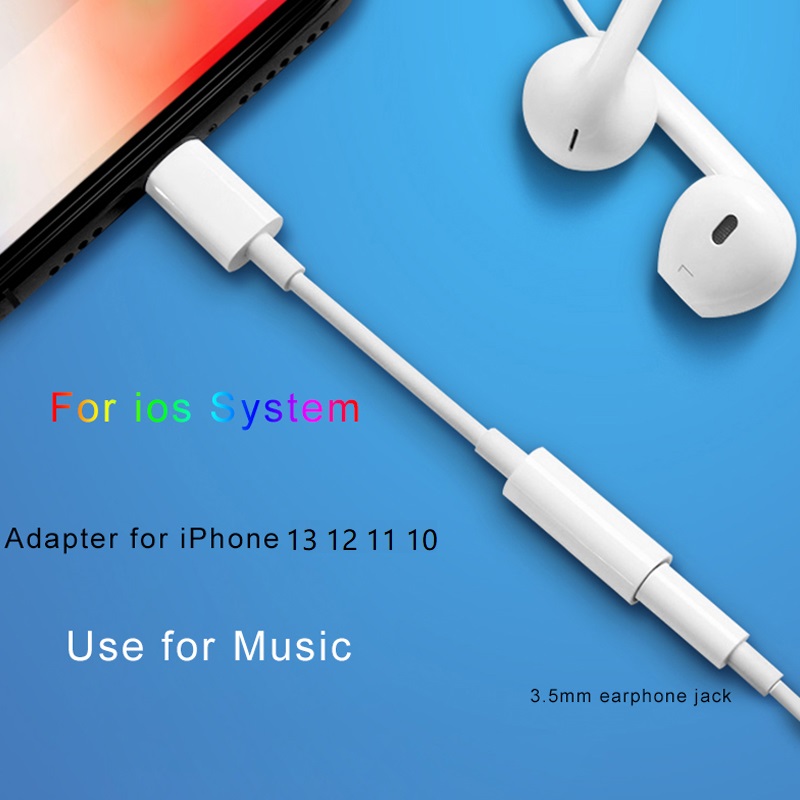 Bluetooth Headphone Adapter For iPhone AUX Adapter For IOS 13 12 11 Lightning Female To 3.5mm Male Adapters Headphone Jack Cable