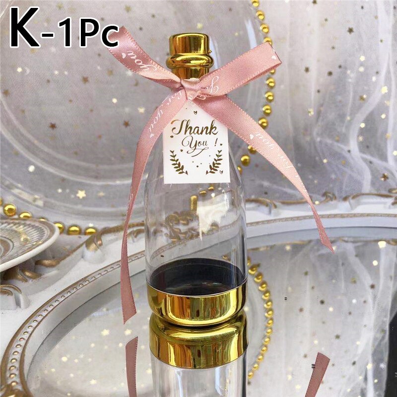 Wedding Candy Box Plastic Drifting Bottle Candy Box Champagne Bottle Small Box Birthday Banquet Candy Boxes: K