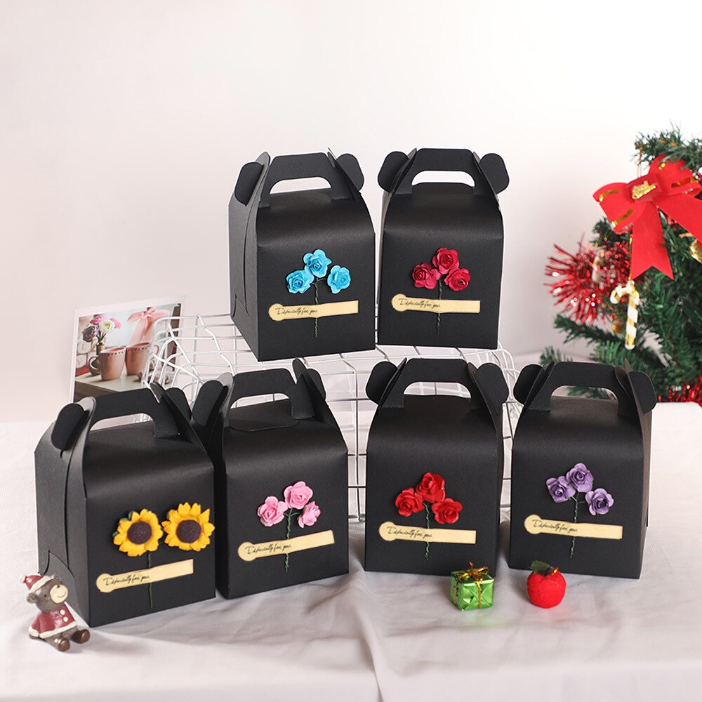 Christmas Apple Box Packaging Cardboard Box Box Dried Flower Christmas Eve Apple Box Carry Bag