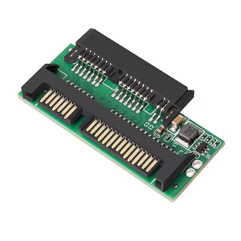 1.8 pouces Micro SATA HDD SSD 3.3V à 2.5 pouces 22PIN SATA 5V adaptateur