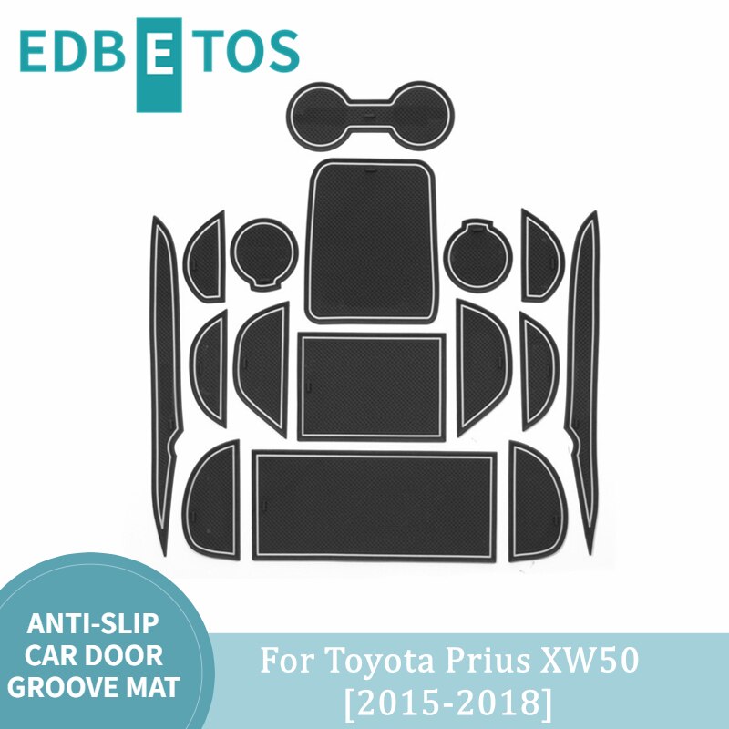 Door Gate Slot Mats Door Mats Fit For Toyota Prius 50 XW50 Center Console Liner Accessories, Non-Slip Anti-Dust Mats