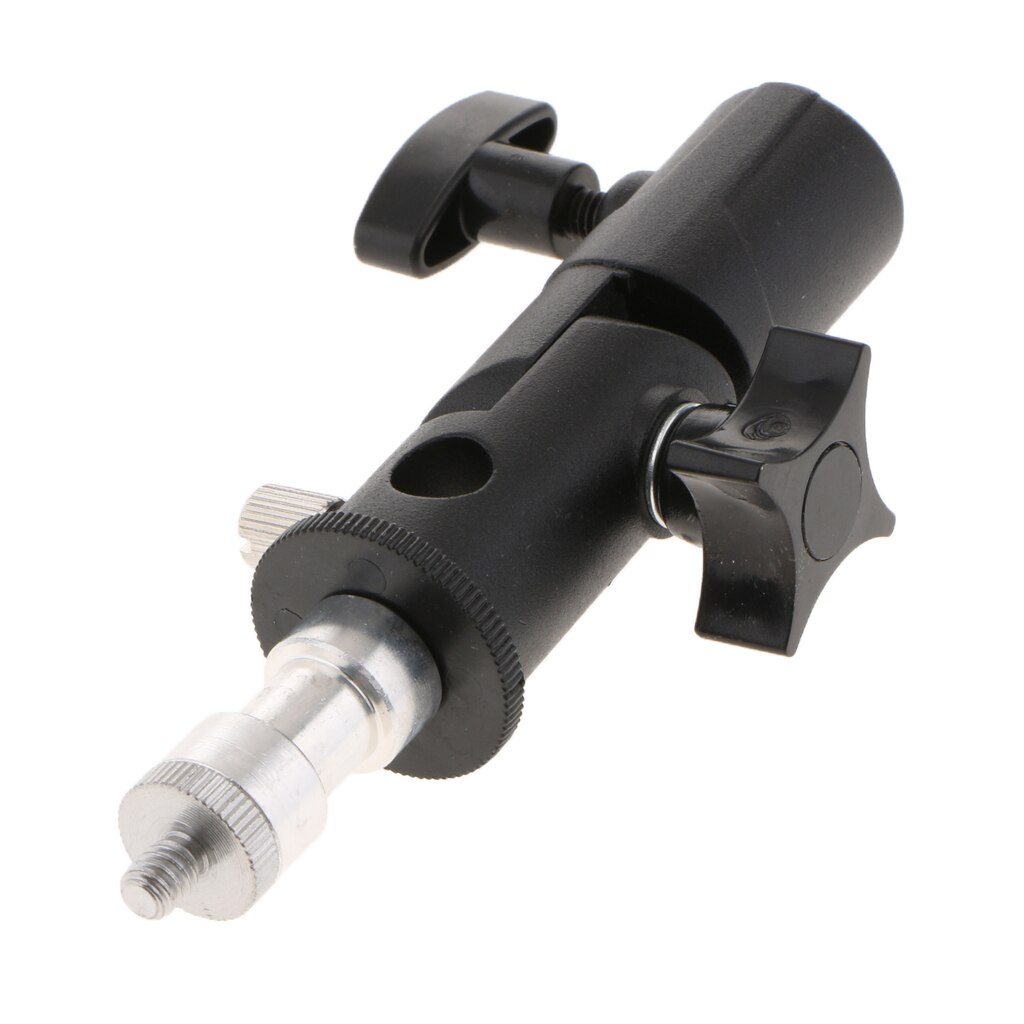 FLH-I Metal Swivel Umbrella Adapter Studio Flash Light Stand Mount Bracket Holder