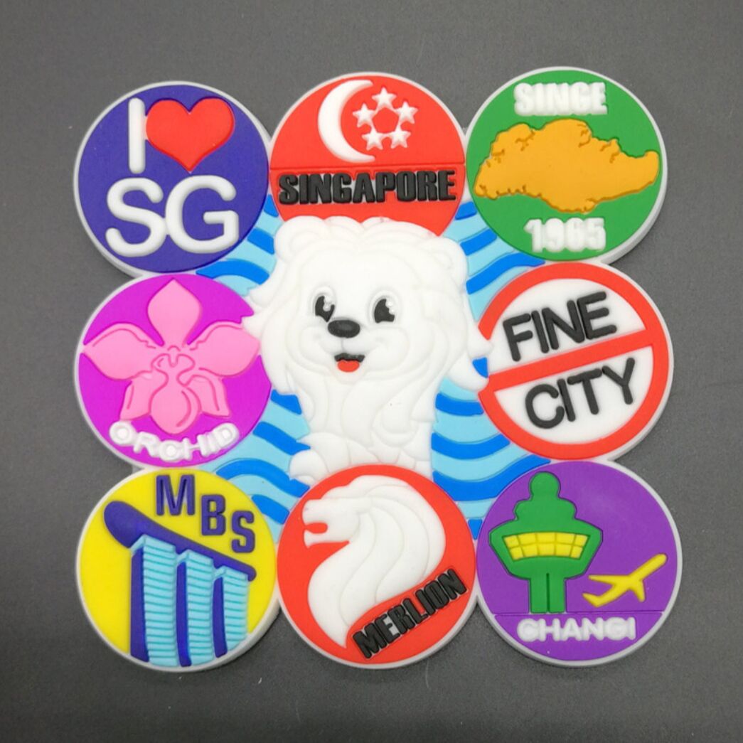 Singapore Rubber Fridge Magnet Tourist Souvenirs Refrigerator Magnetic Stickers Travel collection: XIAOJB (12)