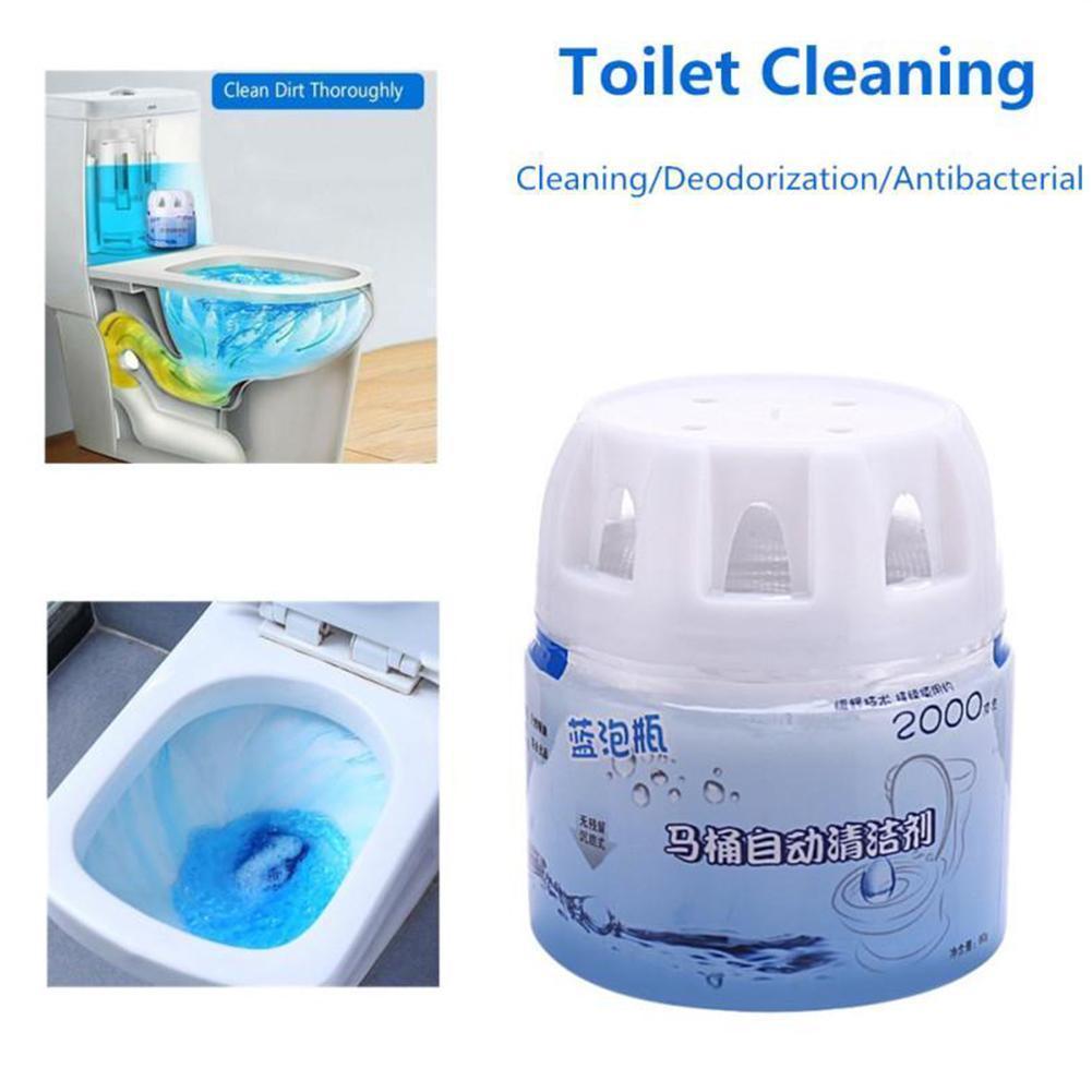 80g Toilet Cleaner Automatic Toilet Cleaner Assistant Cleaning WC All-Purpose Bubble Cleaner Blue Bathroom C5R6