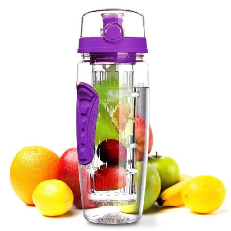 1000ml fruit infuser waterfles bpa-vrij plastic sport detox gezondheid aardbeienmelk waterflessen