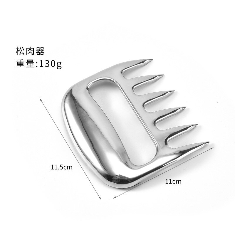 Stainless Steel Meatloaf Bear Claw Meat Splitter Kitchen Tool Food Fork Meat Split Cooking Tools