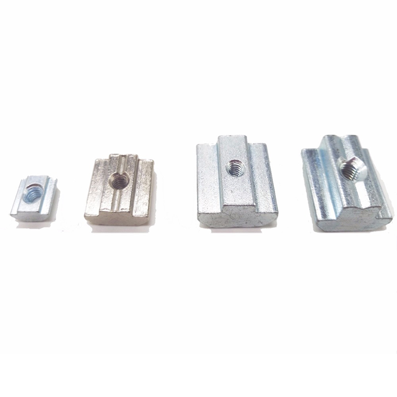 Écrou coulissant en T plaque revêtue de Zinc | /3030/4040/4545 série M3/M4/M5/M6/M8/M10 fil aluminium 10 pièces