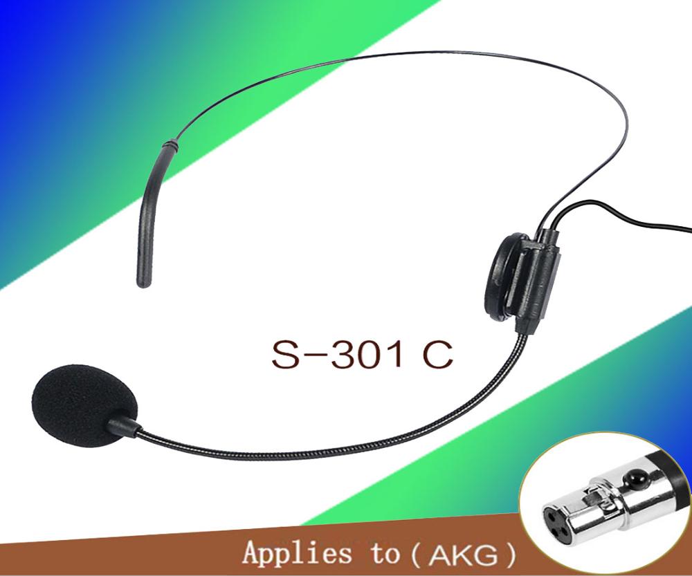 Male Screw Thread Lock 3.5 mm Jack Plug Headset Microphone For Wireless Microphone BodyPack Transmitter: c