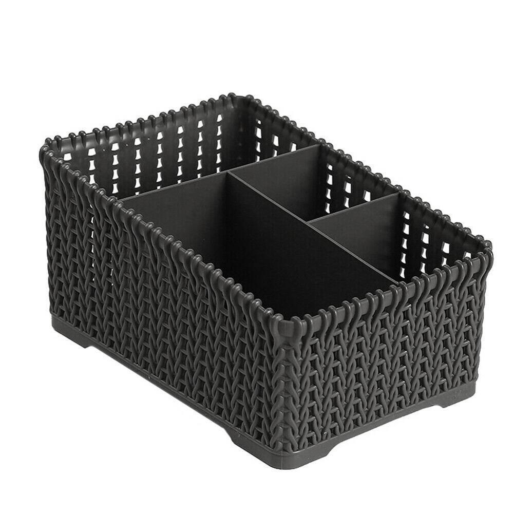 Huishoudelijke imitatie rotan kantoorafval opbergmanden opbergmanden cosmetica afstandsbediening make-up organizer mand voor badkamer  a6 t 1