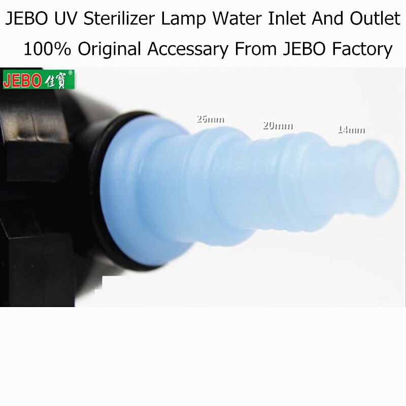 2 stk. jebo uv vandfilter sterilisatorlampe originalt tilbehør vandindløb og -udløb vandrenser til akvarium