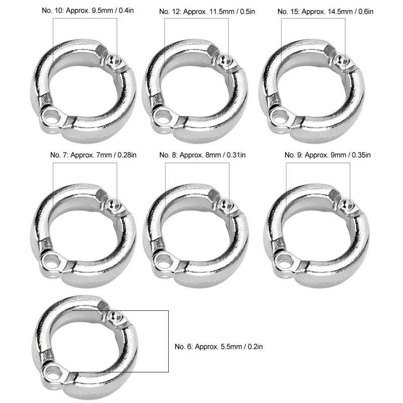 10Pcs Alloy Bird Parrots Foot Outdoor Fly Training Activity Foot Opening Clip Bird Cage Accessory