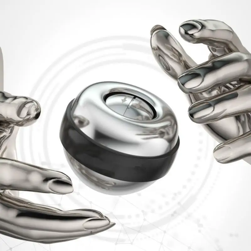 Handstärkare helmetall kraftfull handledsboll underarmsmuskel gyroskopisk boll ljudlös metall gymtränare