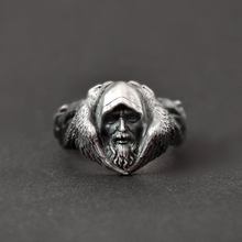 Trendy Europese Scandinavische Navia Mythologie Odin Grote God Vintage Ring Viking Warrior Arctic Wolf Ringen voor Mannen Vrouwen