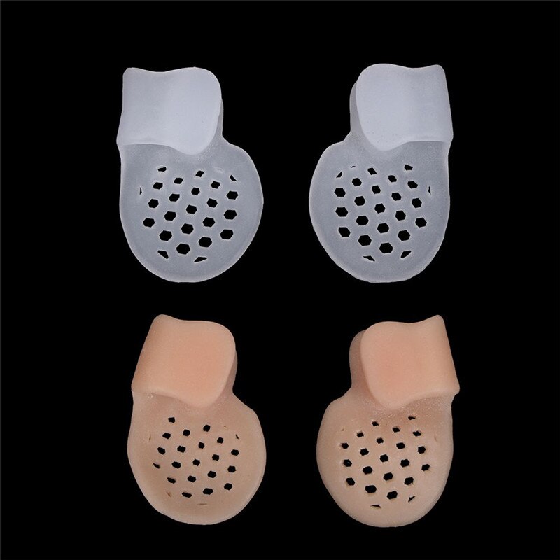2 stk myk silikon lilletå tommel gjenbrukbar daglig bruk tåskillere spacer unisex pustende hallux valgus tærskillere