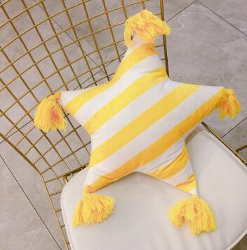 Baby Crib Cushion Bumpers Baby Room child pillow cotton cuddle pillow Simple tassel style Cushion Pillows BXX014: D