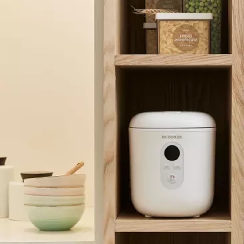 Xiaomi ocuiseur Mini cuiseur à riz 1.2L Intelligent électrique PFA revêtement en poudre cuisinières pour les étudiants à la maison cuisson 300W 220V