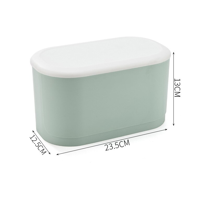 Wall Mounted Toilet Paper Holder Waterproof Toilet Paper Dispenser Bathroom Storage Rack Tissue Box Holder Bathroom Organizer: Green-L