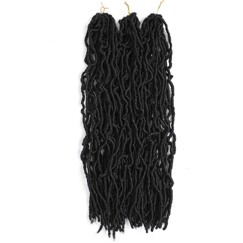 18Inches Crochet Locs Synthetic Hair Spring Twist High Temperature Fiber Soft Dreadlock Natural Wavy Extensions For Women: Natural Color