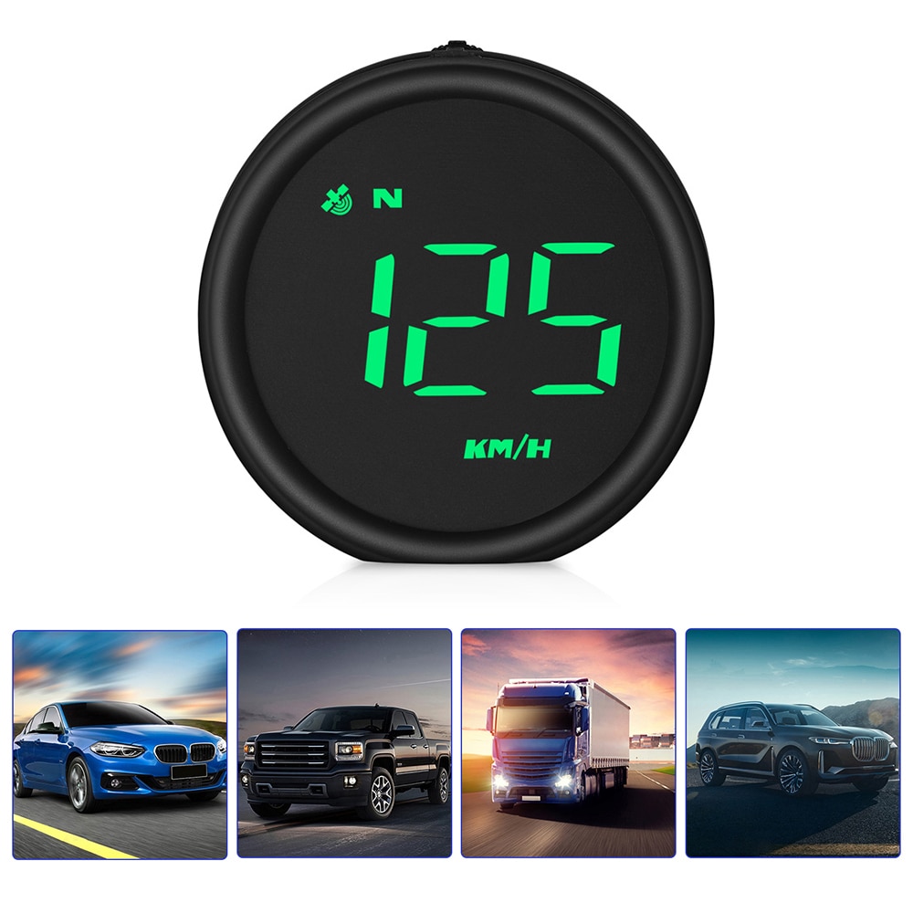 Bil hode opp vise gps hud digitale målere km/t mph overhastighet alarm speedometer smarte dingser autoelektronikk tilbehør