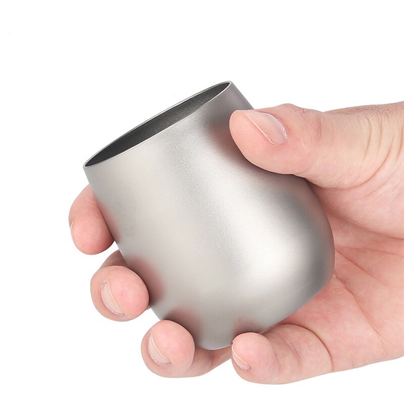 Pure Titanium Double Water Cup Japanese Style Non-flavored Tea Cup Single Master Cup Kung Fu Tea Cup 120ml Ta8731