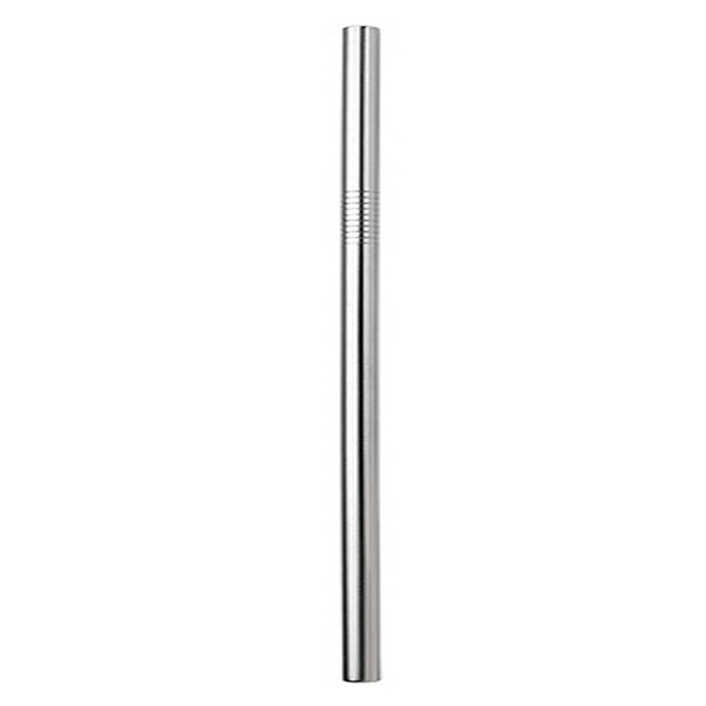 Metal Straight Drinking Straw Eco-Friendly Stainless Steel Straw Large Pearl Milk Tea Juice Straight Drink: silver 10mm