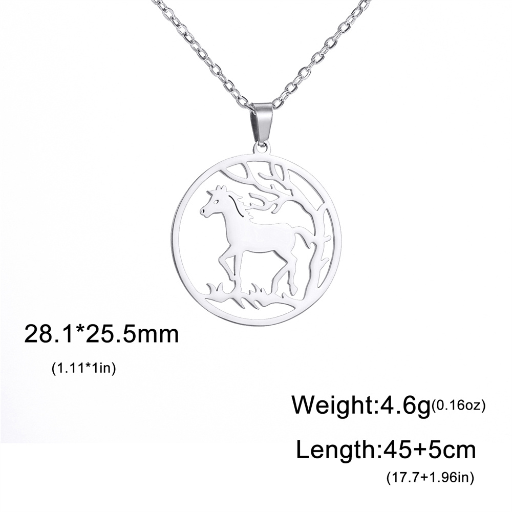 Hollow Flower Pattern Sea Turtle Pendant Necklace Stainless Steel Tortoise Animals Choker Necklace For Women Jewelry: Dark Gold