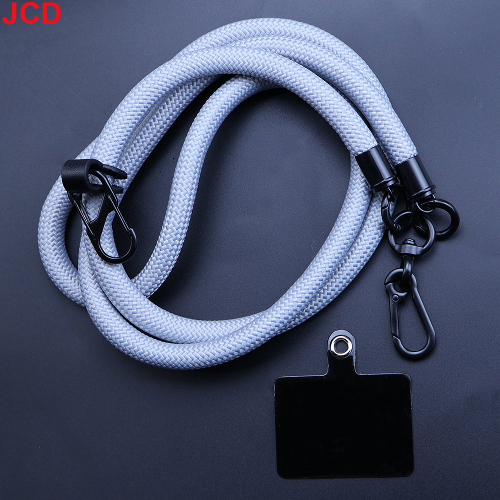 Phone Lanyard Adjustable 1cm Diameter Outdoor Universal Case Crossbody Shoulder Card Neck Cord Clip Hang Anti-lost Wrist Strap: Red / Pink